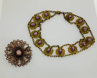  Vintage Brooch and Choker