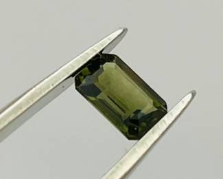 Green Tourmaline Baguette Cut Gemstone