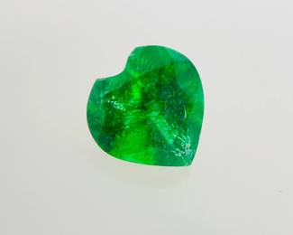 Heart Cut Green Spinel Gemstone