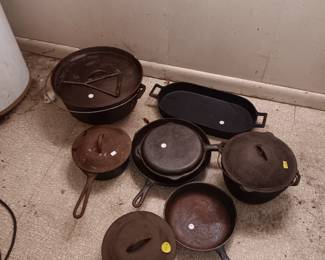 iron pots and pans