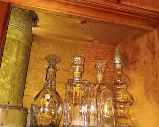 Vintage decanters