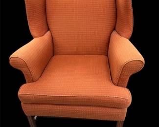 Burnt Orange Wing Back Chair