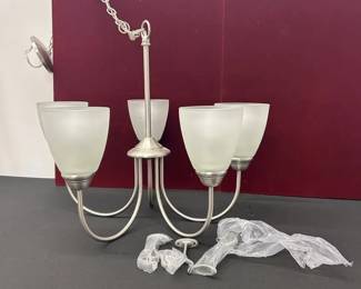 Polished Nickel Hanging Light Fixture