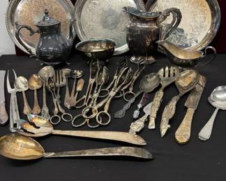 Serving It Up In Silverplate Mystery Lot