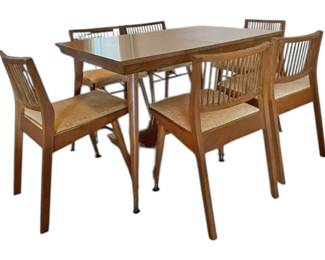 Vtg Drexel Counterpoint Dining TableChairs 