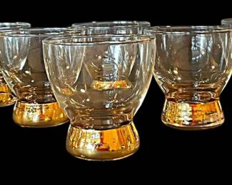 Anchor Hocking Gold Lowball Cocktail Glass 