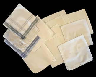 12 Vintage Mens Handkerchiefs 