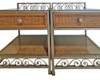 Pair of Pier 1 Nightstands Bed Side Tables 