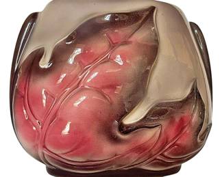 Ceramic Brown Leaf Vase 