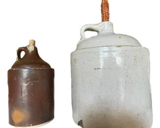 Antique Stoneware Jugs or Cork Jugs 