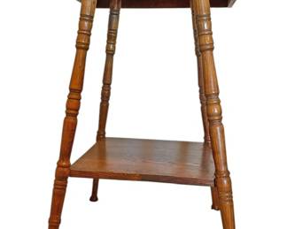 1960s Vintage TwoTier Oak Parlor Table 