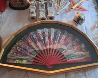 * Vintage Framed Fans from Spain