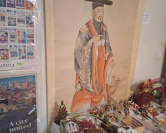 * Vintage Very Large Rice Paper Wall Art.
