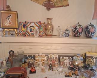 Christmas Village, Dooney and Burke Purse, Stoneware, Pots, Vases, Figurines and Art