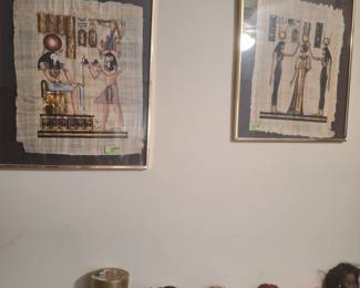 * Egyptian Papyrus Wall Art.