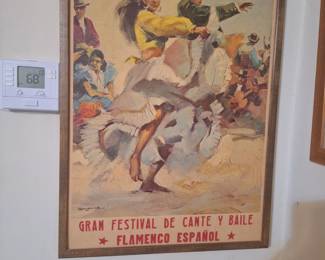 Vintage Framed Poster from Spain