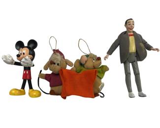 1987 Herman Toys Pee Wee Herman Figure + Cinderella Mice Mickey