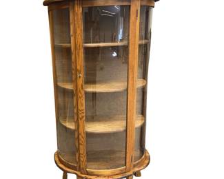 5FT Mirror Top Display Cabinet China Collection Solid Wood