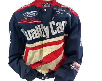 Ford Embroidered Race Jacket Winston Cup NASCAR Cotton Jeff Hamilton XL