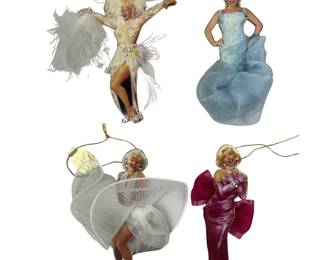 Marilyn Monroe 4 Bradford Exchange Ceramic Christmas Ornaments Classic Hollywood