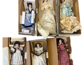 Vintage Dolls Porcelain Franklin Mint +Box