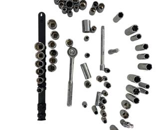 Tools 3/8" Sockets SAE Metric Deep Ratchet Handle Adapters