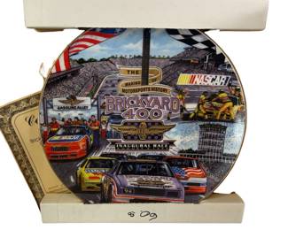 Brickyard 400 Indianapolis Inaugural Race 1994 Collector Plate NASCAR COA