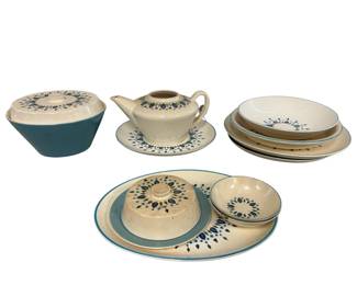 Marcrest MCM Swiss Alpine Canister Cover Dish Plate Serving Bowls 