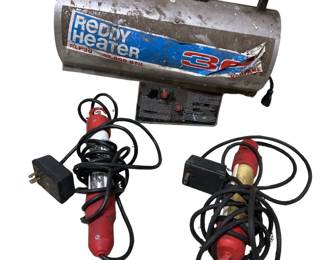 Reddy Heater & Safety Work Lights All Power On