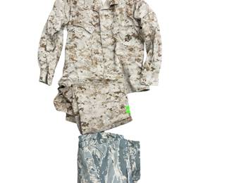 US Military Marine Fatigues Camouflage Shirt Pants Desert Pattern