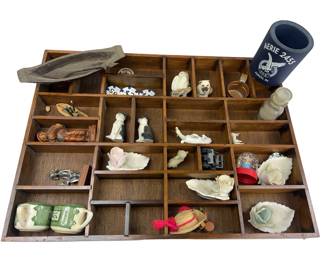 Typesetters Tray Wall Shelf Junk Drawer Trinkets Sandicast Animals