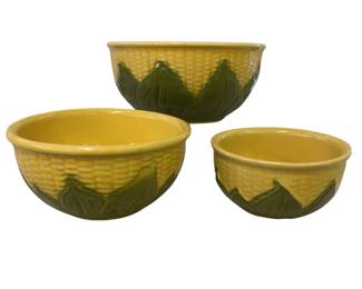 Shawnee Corn King 3 Pc Mixing Bowls Medium Green