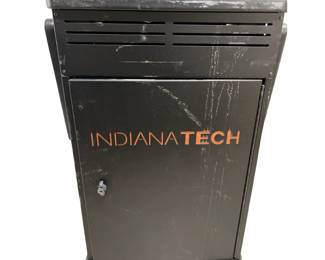 4FT Rolling Workstation Drop Leaf Sides Powered Cabinet