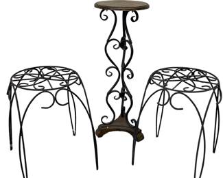 Wire Plant Stands End Tables + Tall Stand