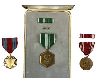 Military Medals US Army Commendation Complete + Good Conduct & USAF Combat Readiness