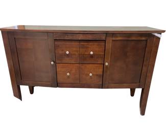 3 FT x 58" Buffet Cabinet 2 Drawers 2 Doors Pull Out Surface Wood & Laminate