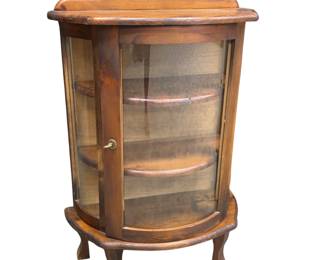 30" Mini Display Cabinet Solid Wood Wood Shelves Locking +Key