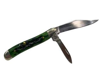 Case xx Pocket Knife Peanut Jigged Green Bone Handle Stainless 6220