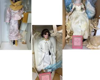 Dolls Jackie O Onassis Kennedy Porcelain Franklin Mint +Box