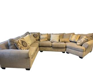 Sectional Sofa Corner 4 Piece Tan Beige Ashley Furniture