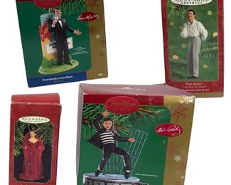 Christmas Ornaments Gone with the Wind Elvis Dean Martin Musical +Box