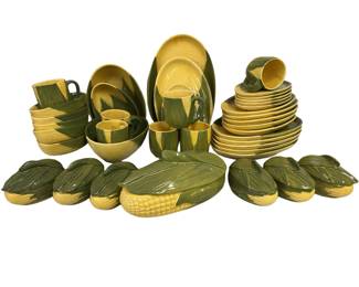 Shawnee Corn King Plates Mugs Covered Dishes Bowls Medium Green