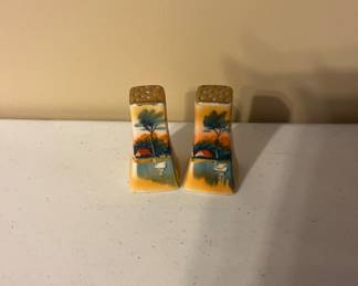 Hand painted salt and pepper