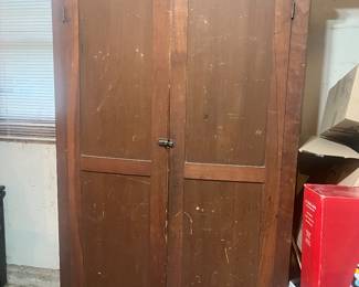 Large wood armoire 