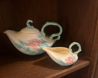 Vintage Hull Pottery Tea pot and creamer
