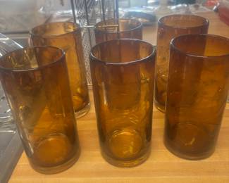 Vintage amber glasses 