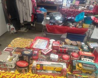 Lots of Coca Cola items and pictures 