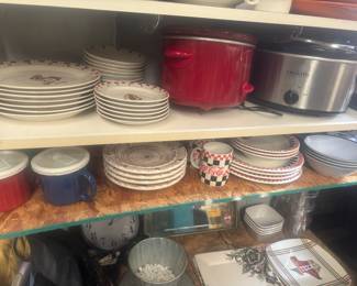 Christmas dishes and Coca Cola dishes 