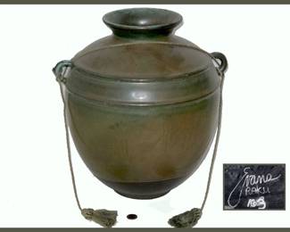 Tony Evans Raku Pottery Signed Evans