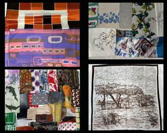 Great Selection of Vintage and Mid Century Modern Scarves